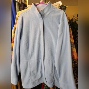CB CASUALS SOFT LIGHT BLUE FLEECE JACKET FITS SIZES 2XL-3XL